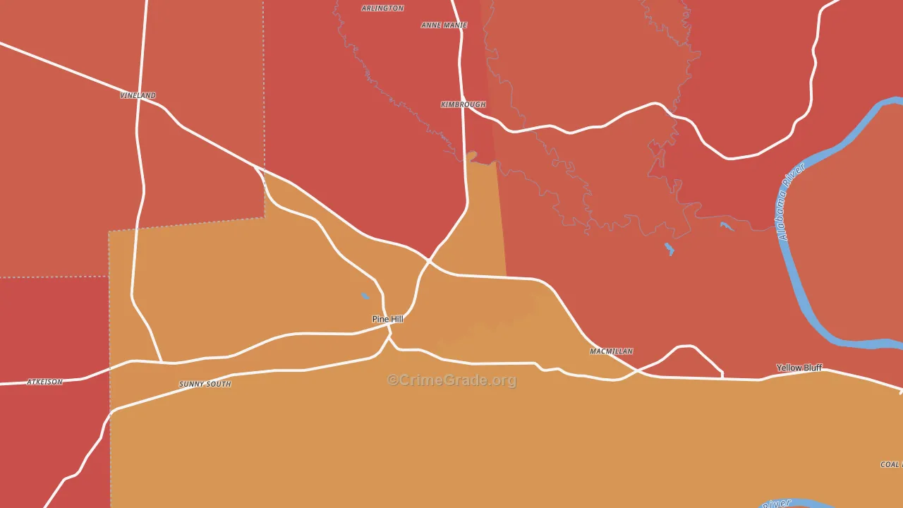 36769, AL Map of Theft Rates