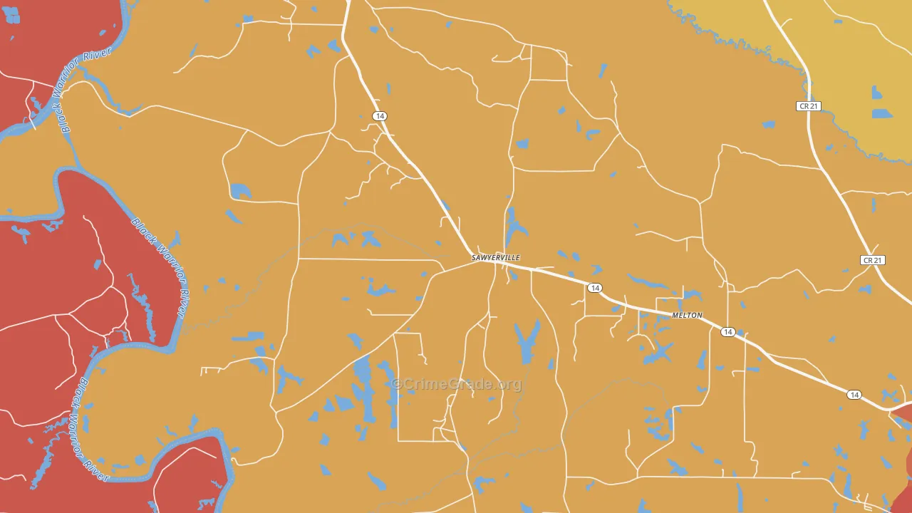 36776, AL Map of Theft Rates