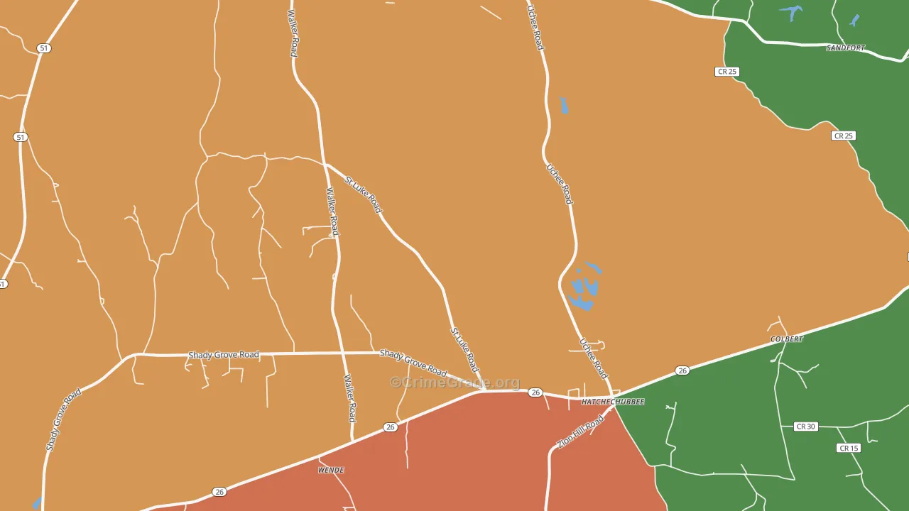 36858, AL Map of Theft Rates
