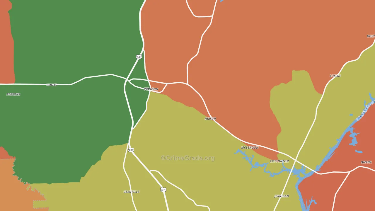 36871, AL Map of Theft Rates