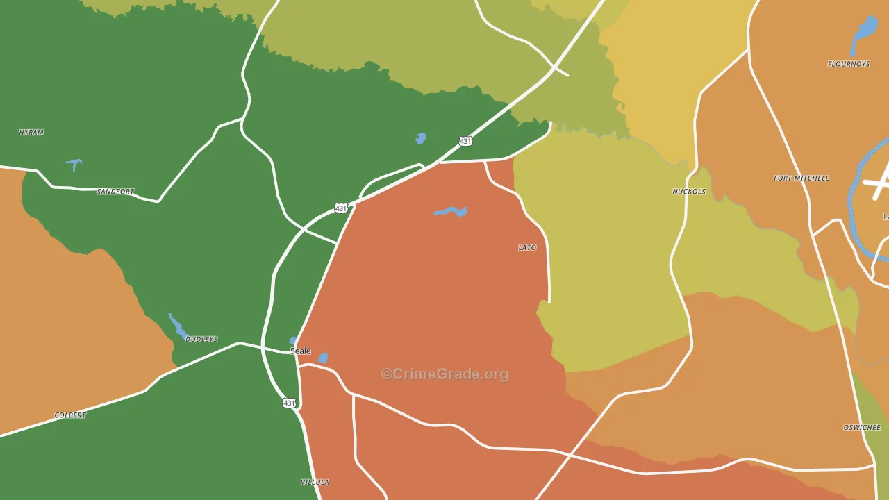 36875, AL Map of Theft Rates