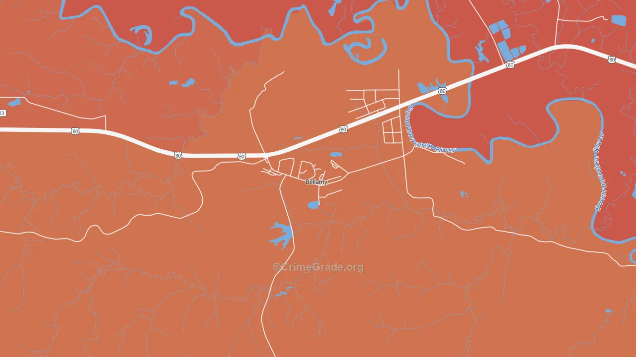 36901, AL Map of Theft Rates