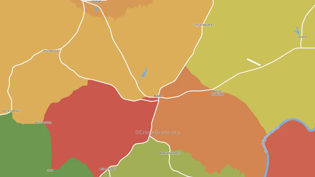 36904, AL Map of Theft Rates