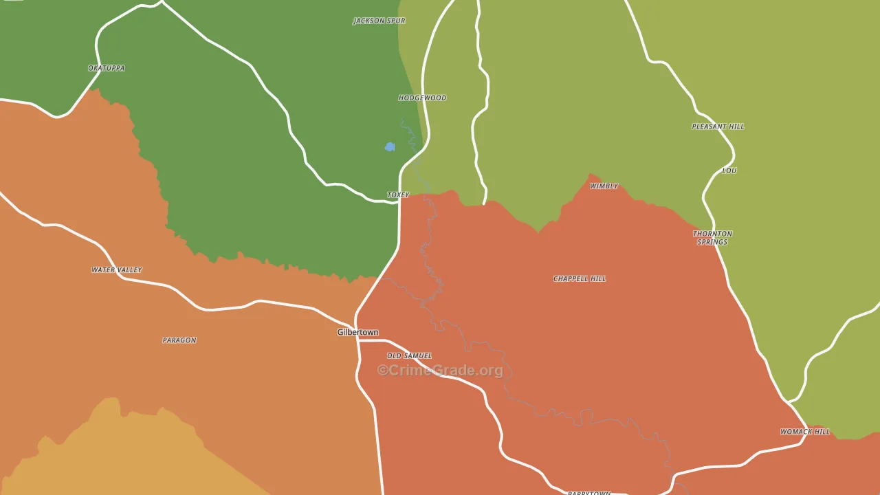 36908, AL Map of Theft Rates