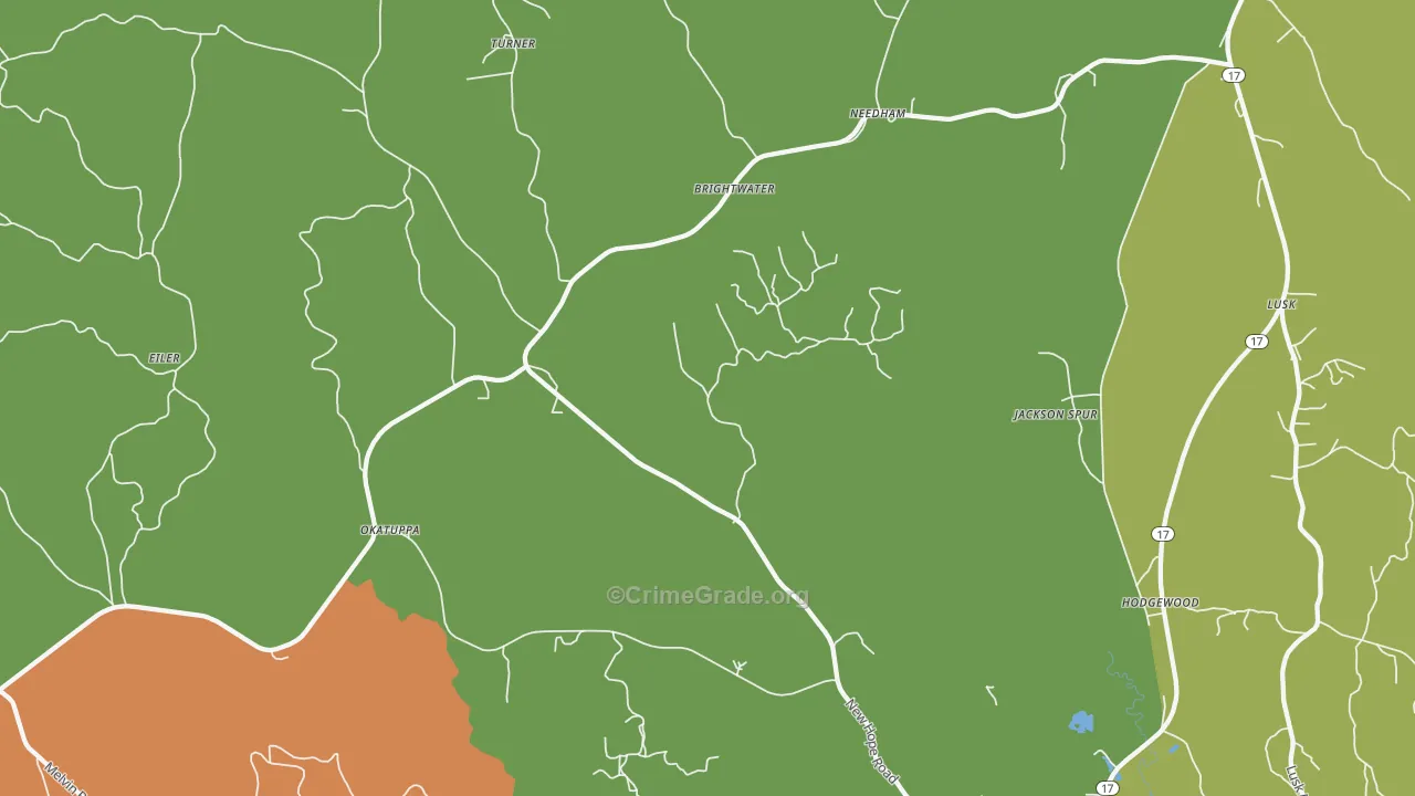 36915, AL Map of Theft Rates
