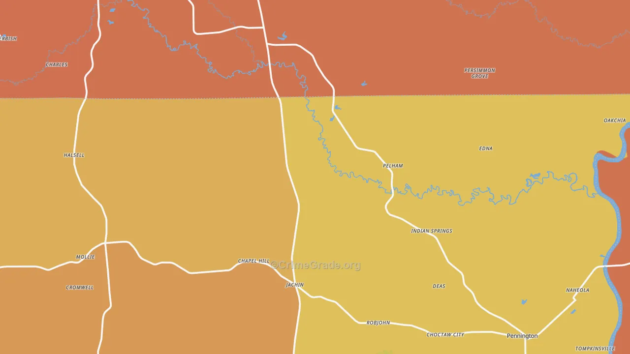 36922, AL Map of Theft Rates