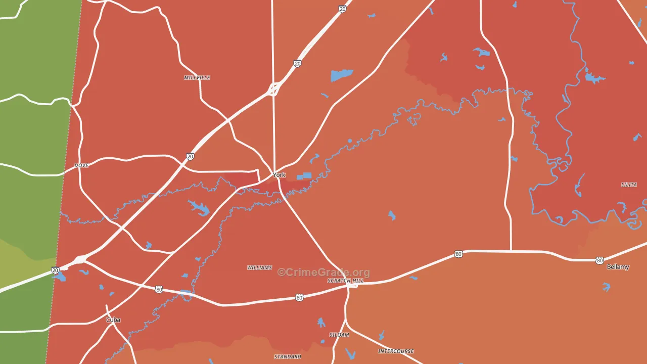 36925, AL Map of Theft Rates
