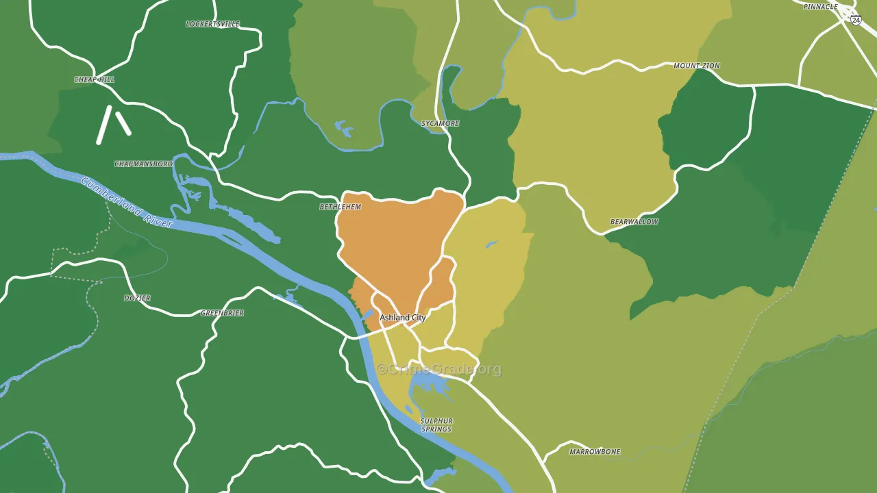 37015, TN Map of Theft Rates