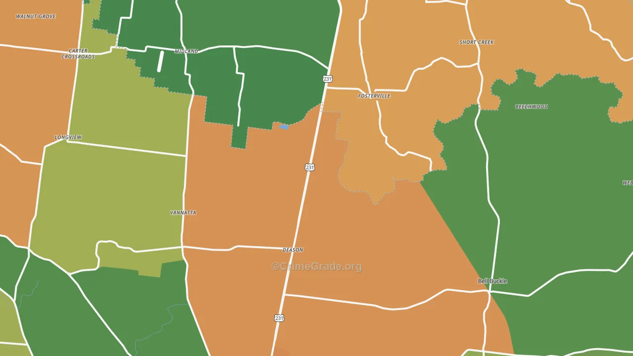 37020, TN Map of Theft Rates