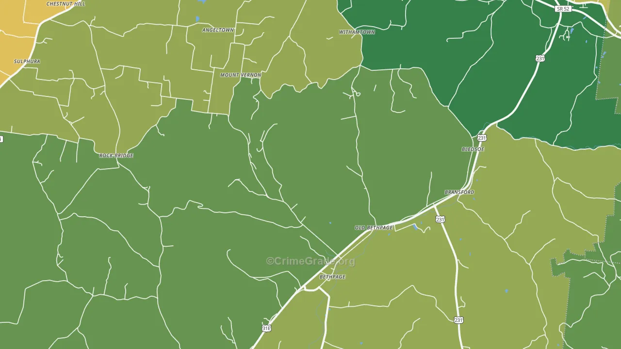 37022, TN Map of Theft Rates