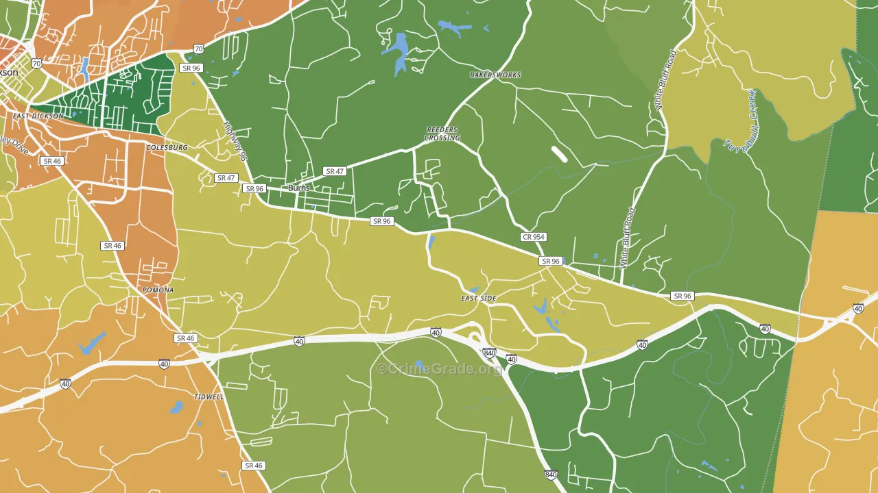 37029, TN Map of Theft Rates