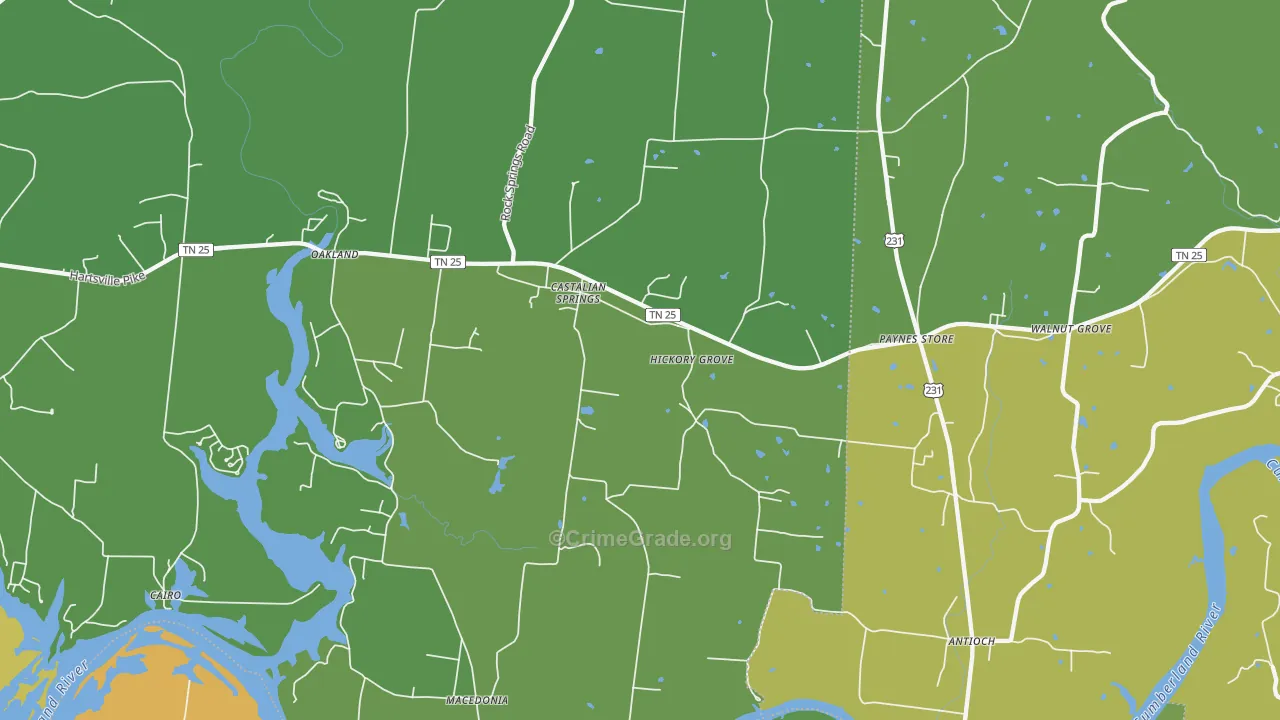 37031, TN Map of Theft Rates