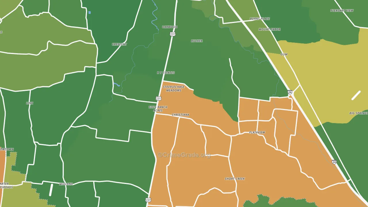37037, TN Map of Theft Rates
