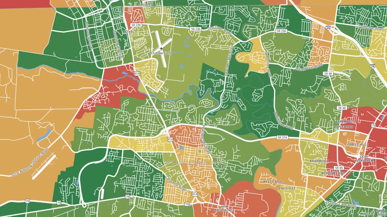 37042, TN Map of Theft Rates