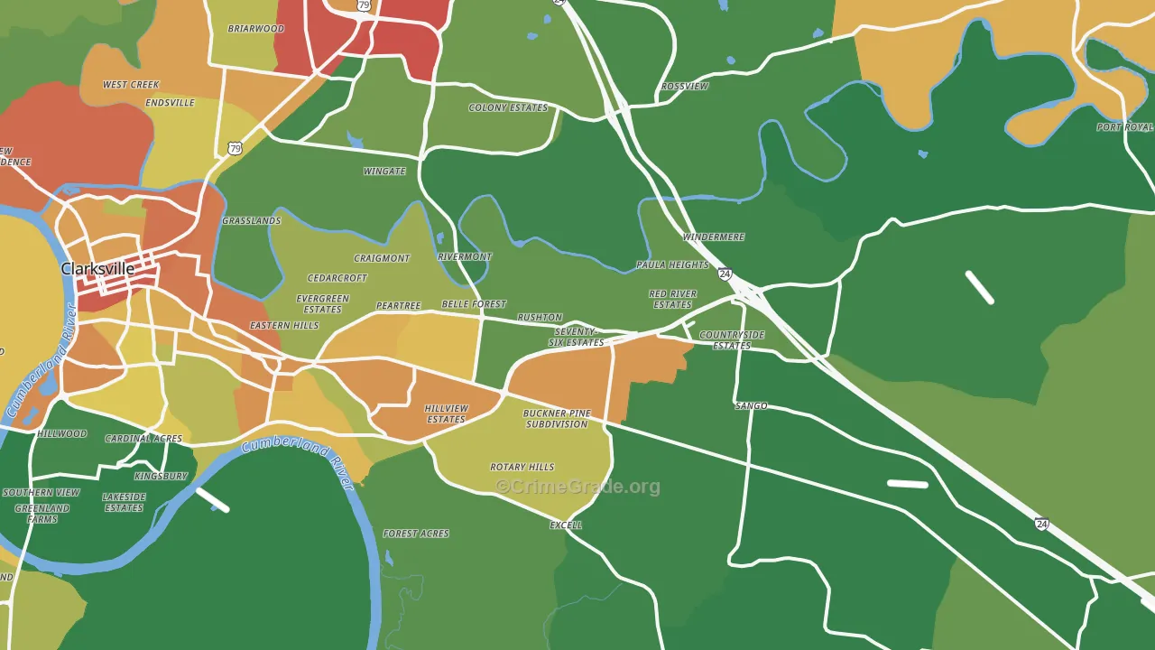 37043, TN Map of Theft Rates