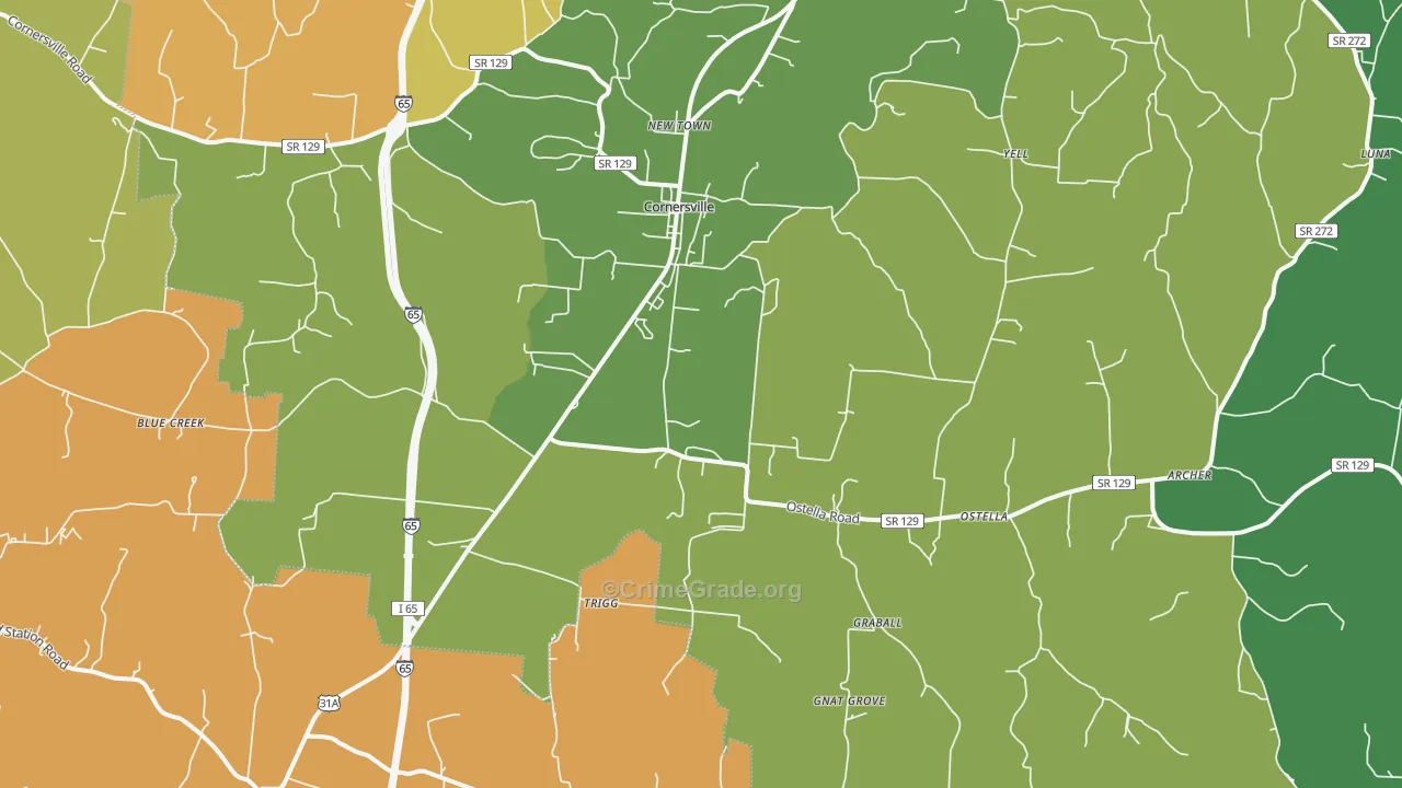 37047, TN Map of Theft Rates