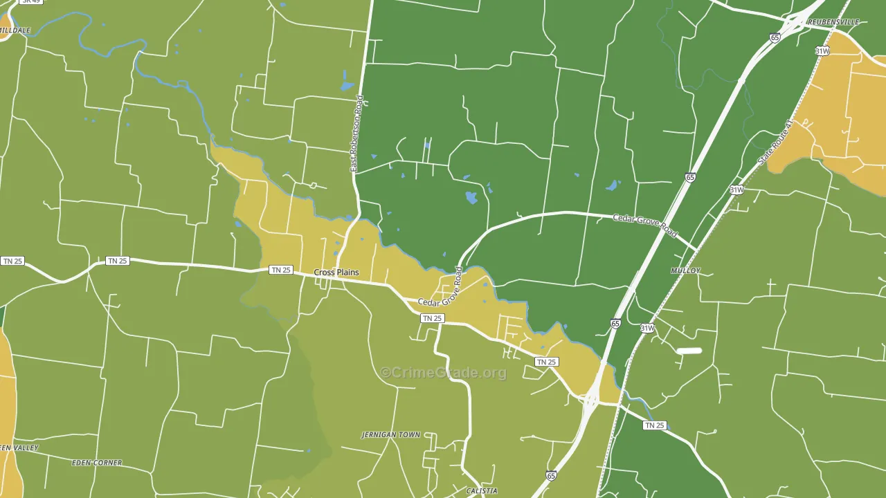 37049, TN Map of Theft Rates