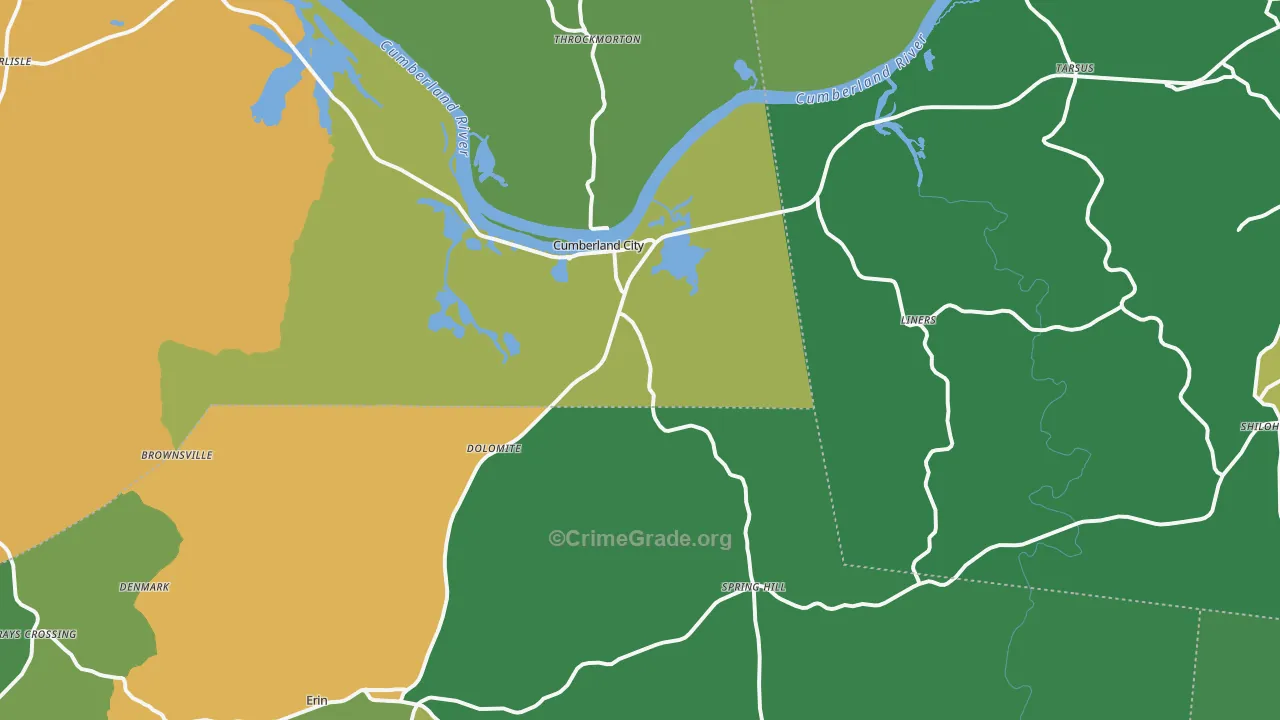 37050, TN Map of Theft Rates