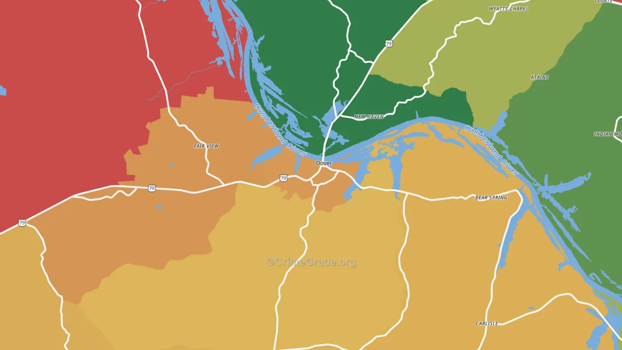 37058, TN Map of Theft Rates