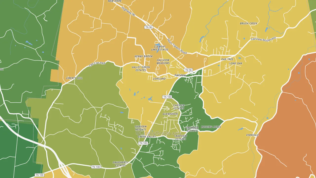 37062, TN Map of Theft Rates