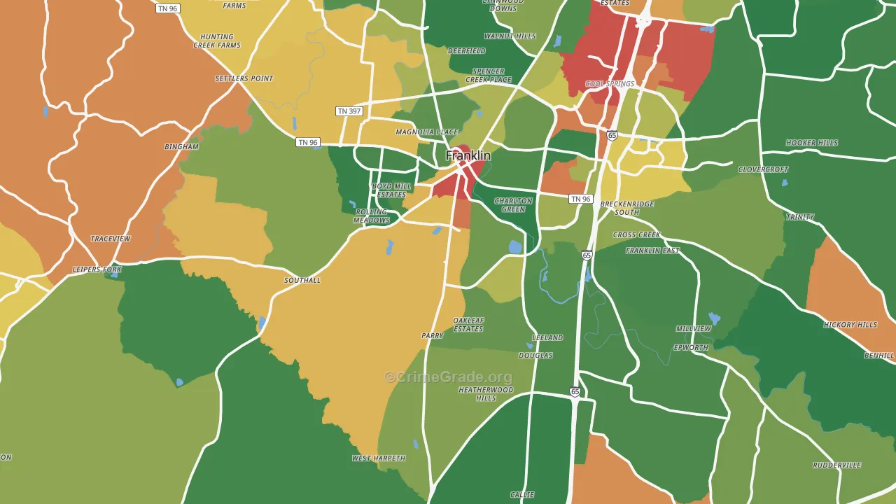 37064, TN Map of Theft Rates