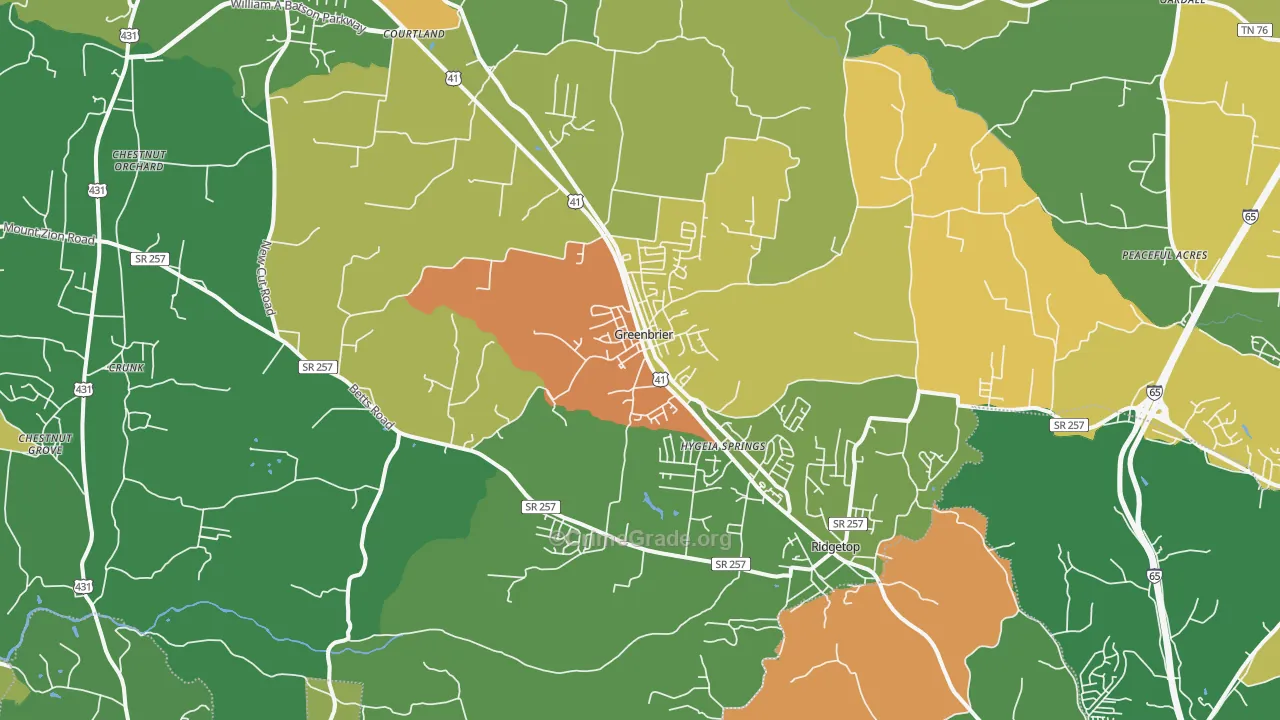 37073, TN Map of Theft Rates