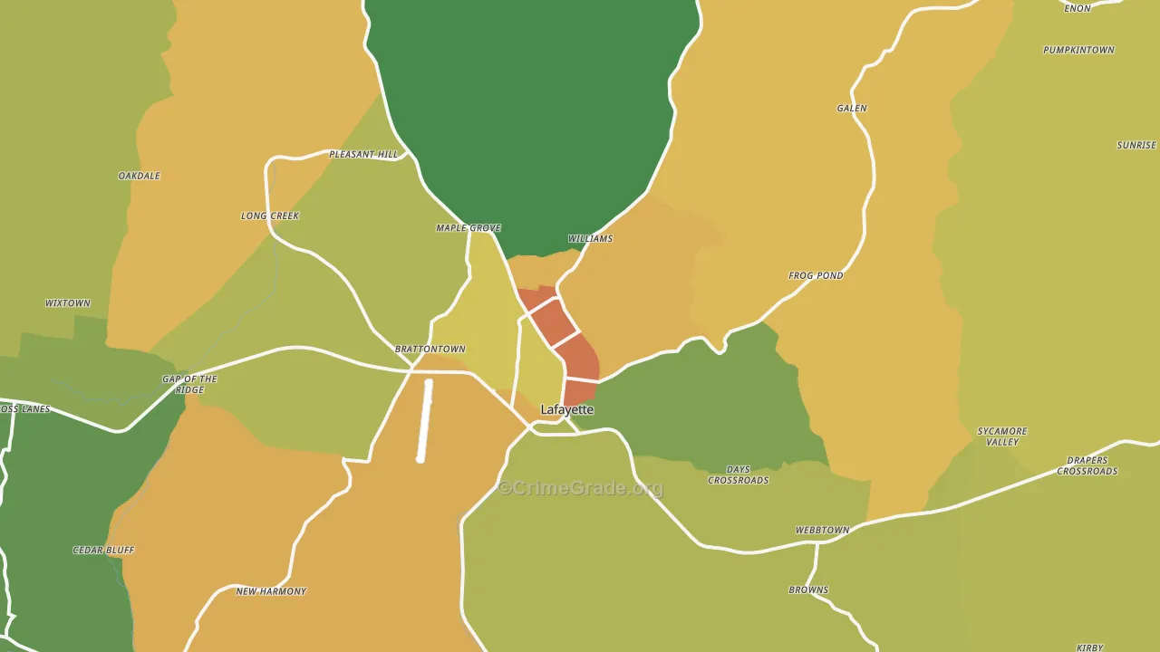 37083, TN Map of Theft Rates