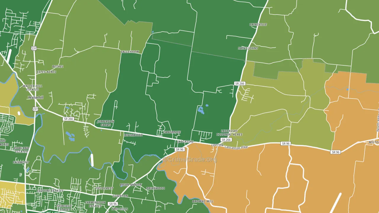 37085, TN Map of Theft Rates