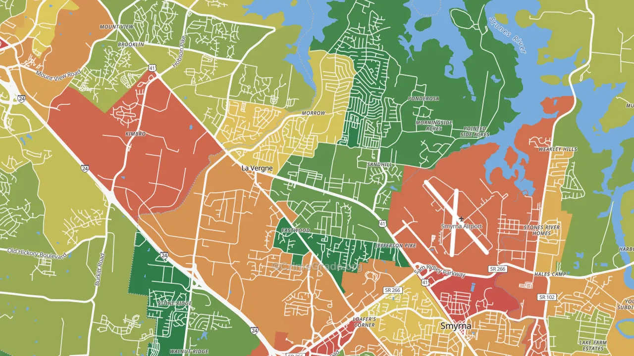 37086, TN Map of Theft Rates