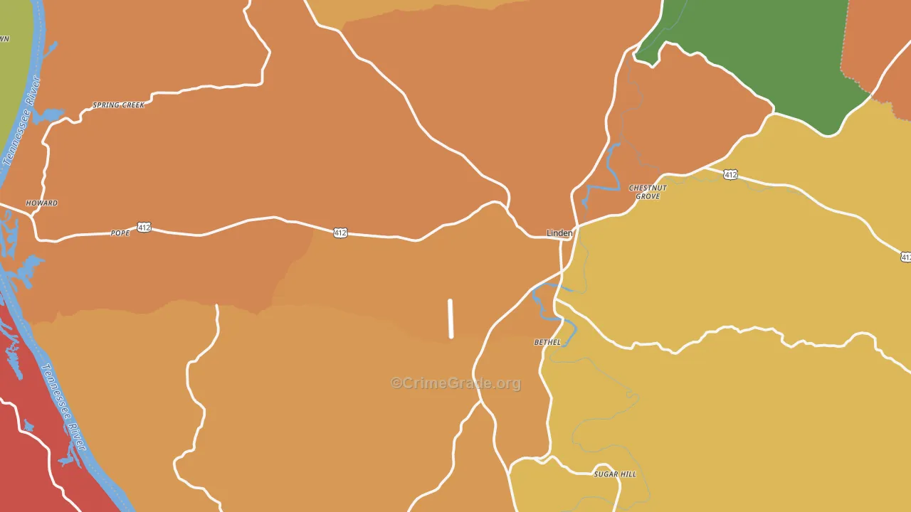 37096, TN Map of Theft Rates