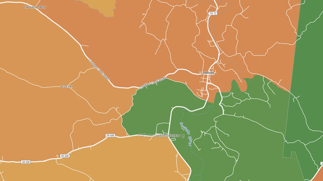 37097, TN Map of Theft Rates