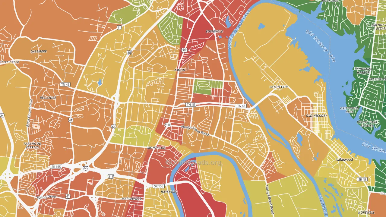 37115, TN Map of Theft Rates