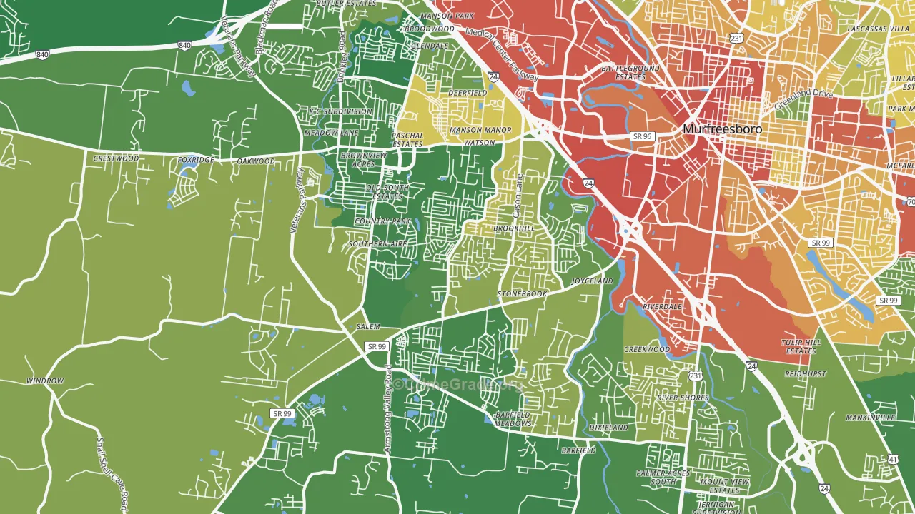37128, TN Map of Theft Rates
