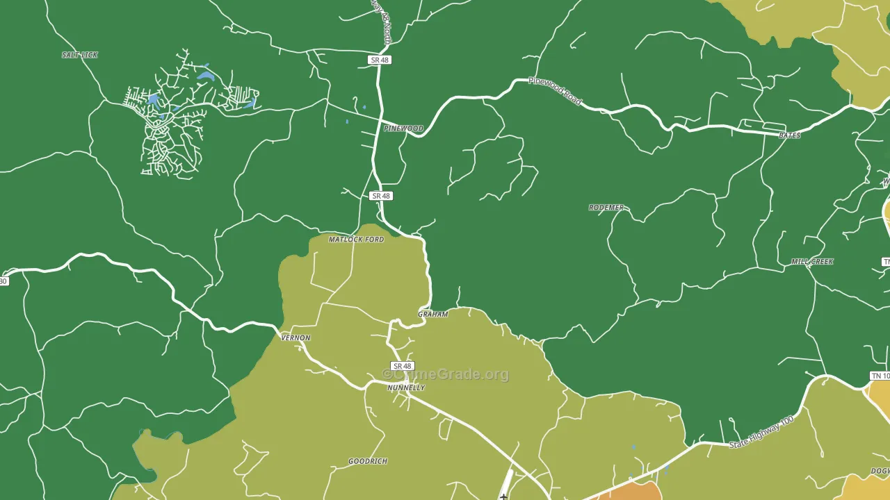 37137, TN Map of Theft Rates