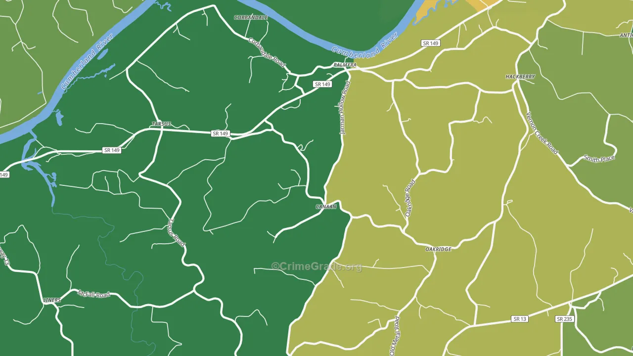 37142, TN Map of Theft Rates