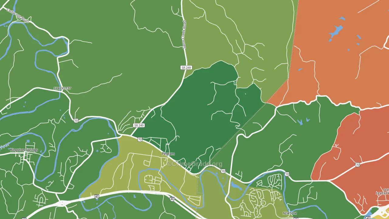 37143, TN Map of Theft Rates