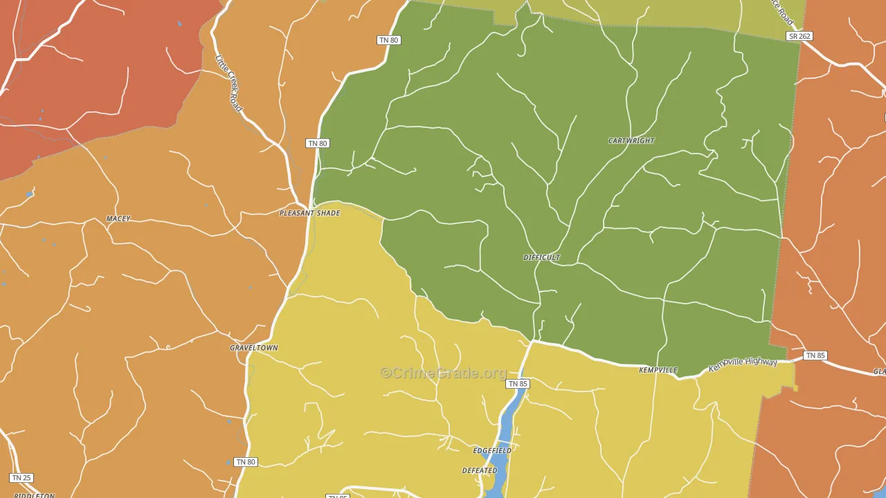 37145, TN Map of Theft Rates