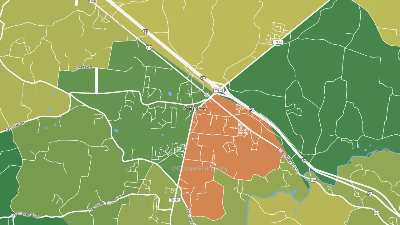 37146, TN Map of Theft Rates