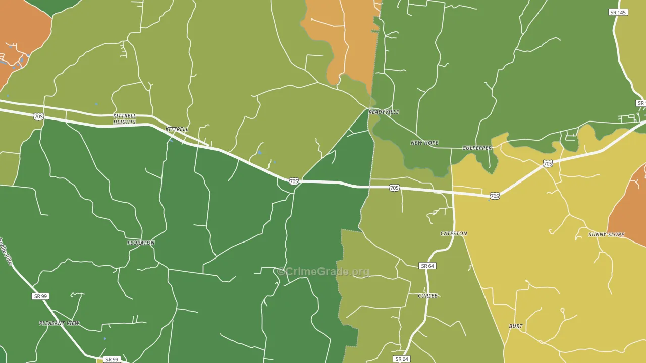 37149, TN Map of Theft Rates