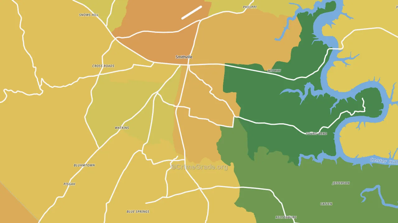 37166, TN Map of Theft Rates
