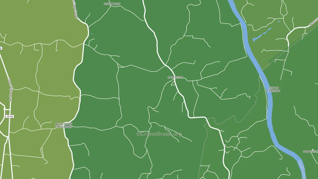 37171, TN Map of Theft Rates