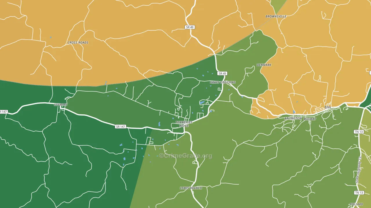 37178, TN Map of Theft Rates