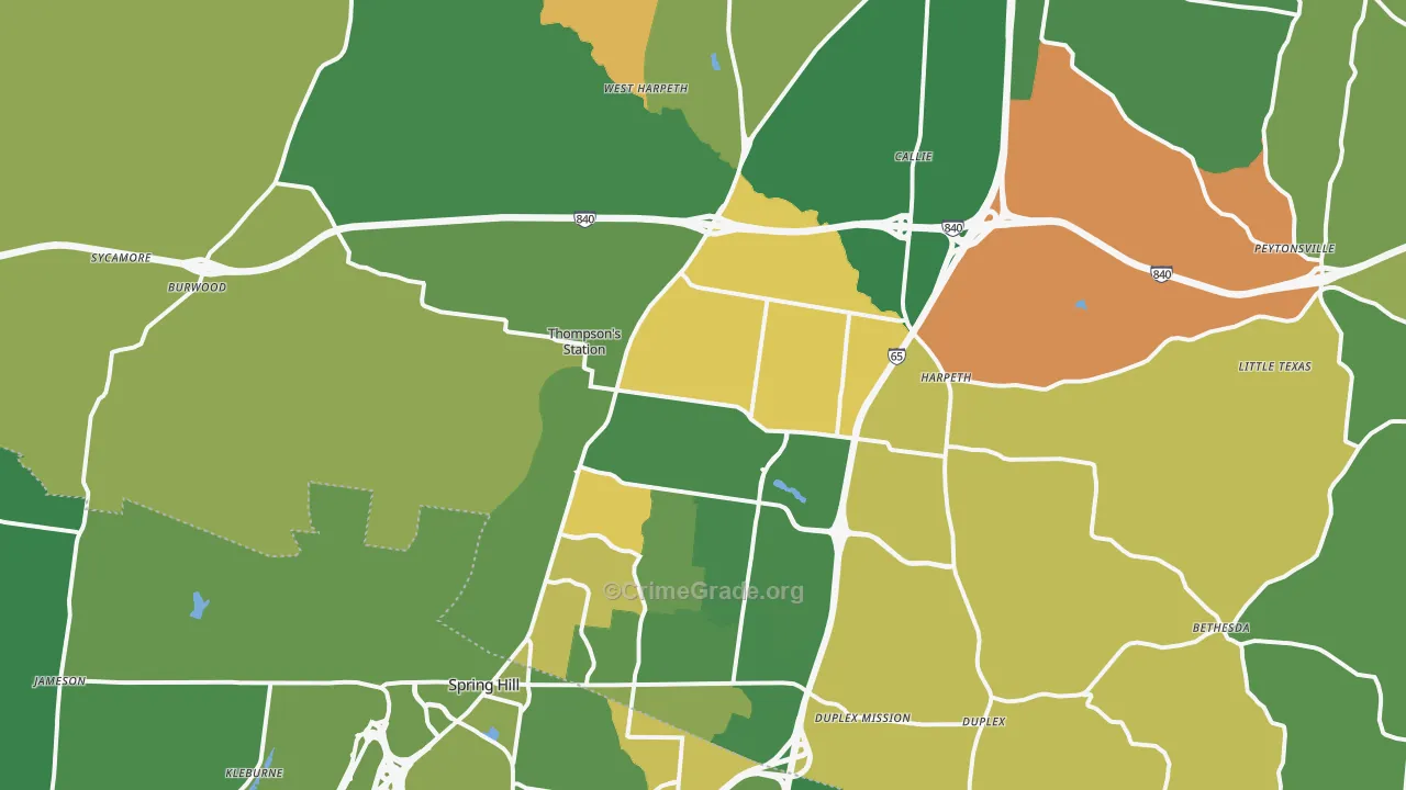 37179, TN Map of Theft Rates