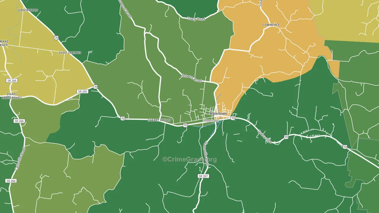 37184, TN Map of Theft Rates