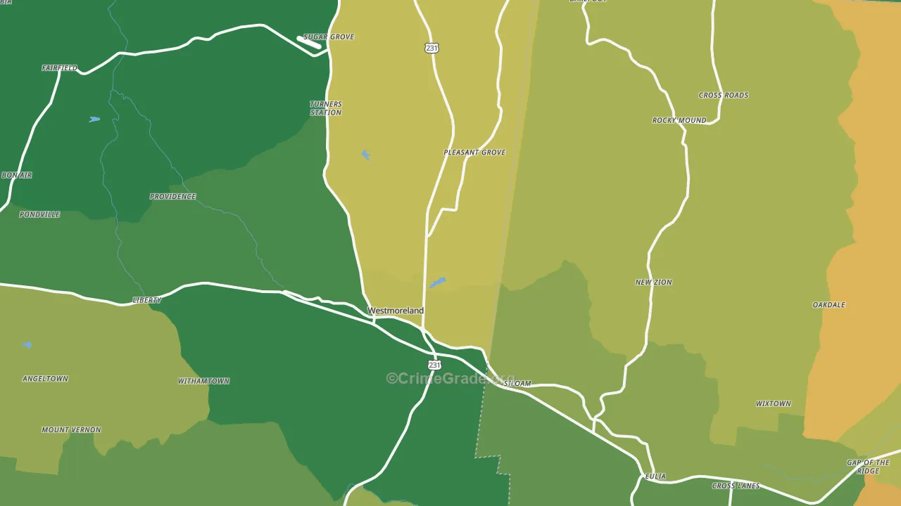 37186, TN Map of Theft Rates