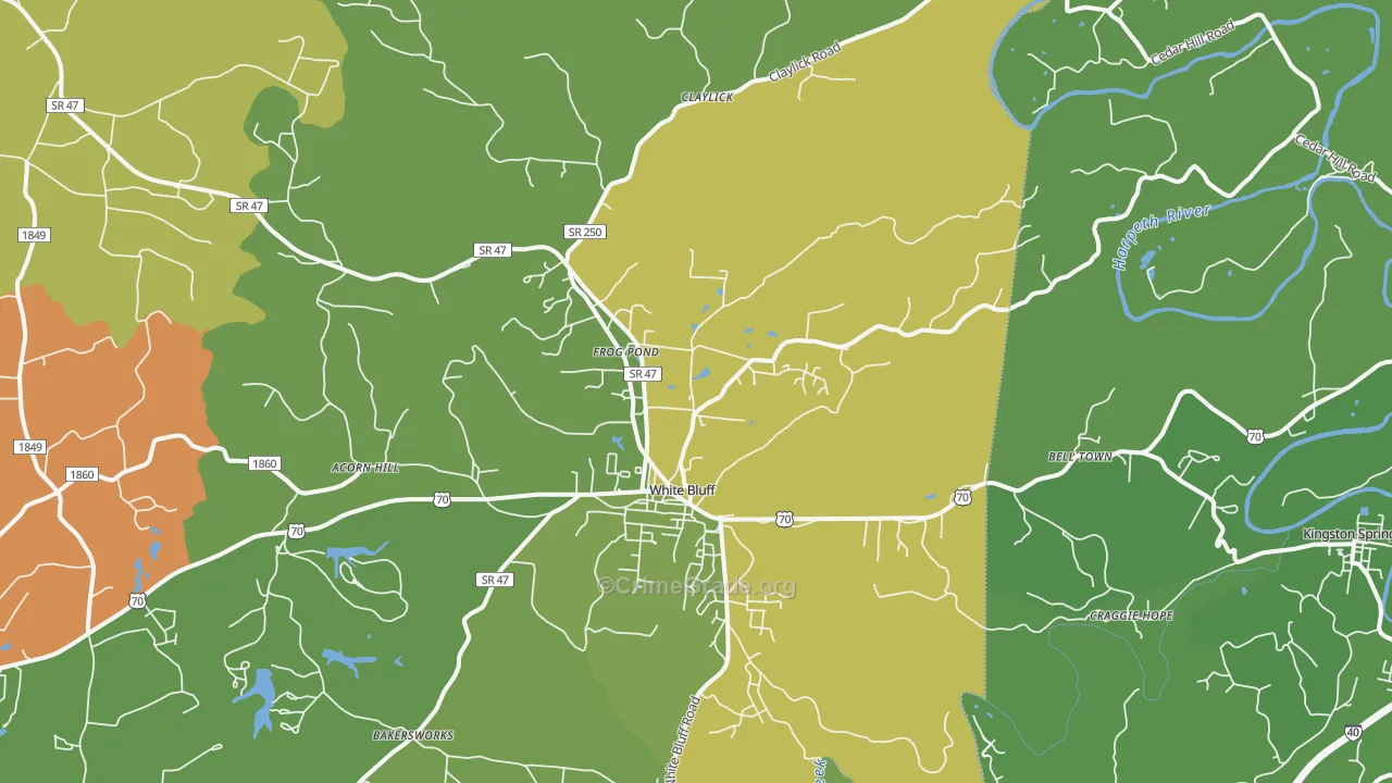37187, TN Map of Theft Rates