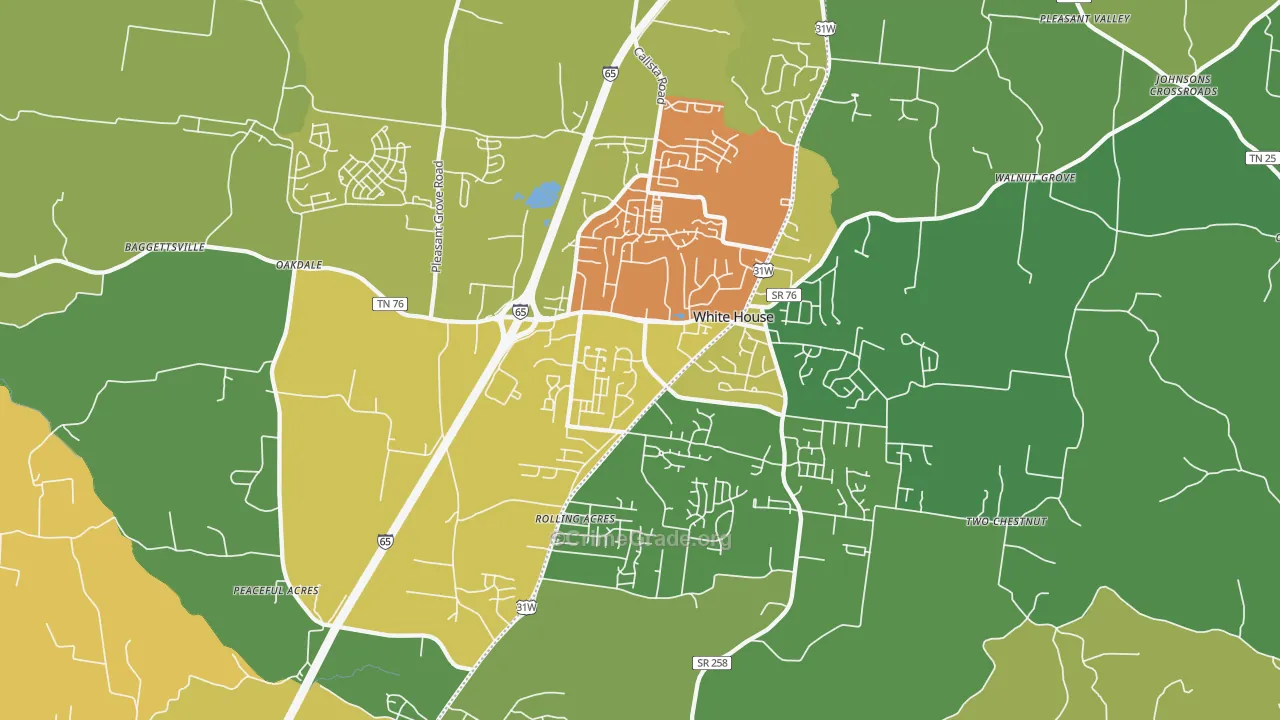 37188, TN Map of Theft Rates