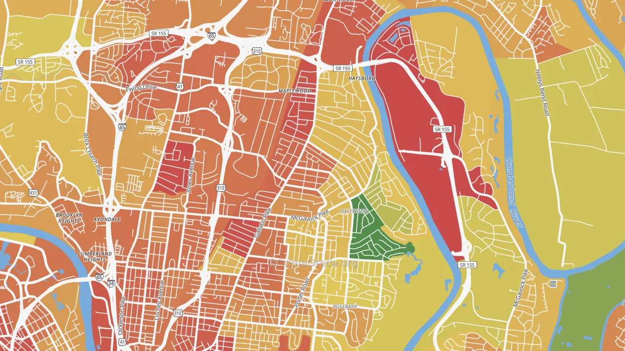 37216, TN Map of Theft Rates
