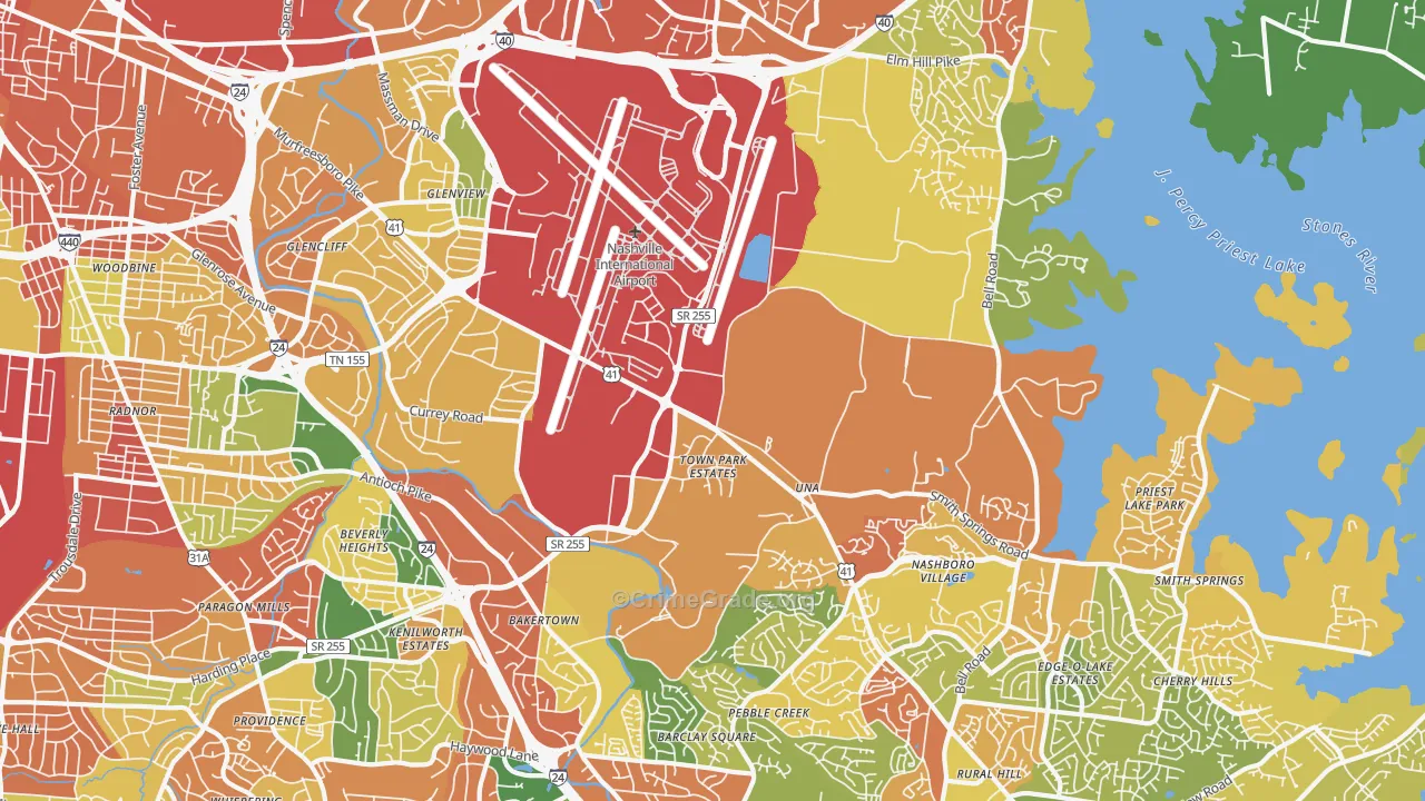 37217, TN Map of Theft Rates