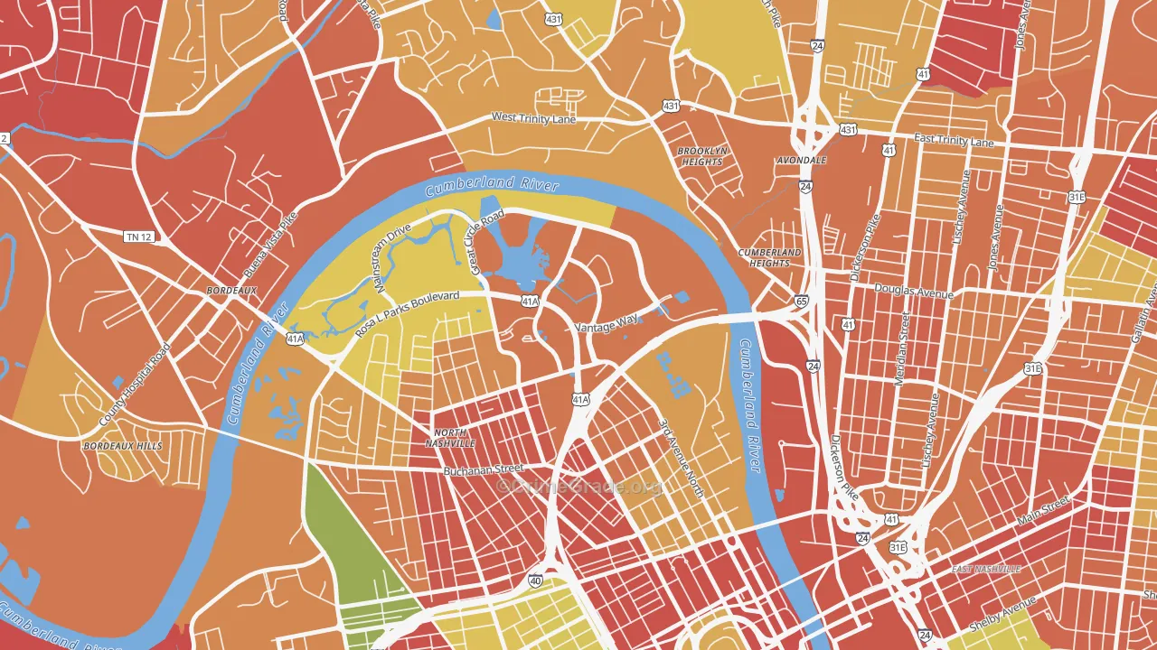 37228, TN Map of Theft Rates